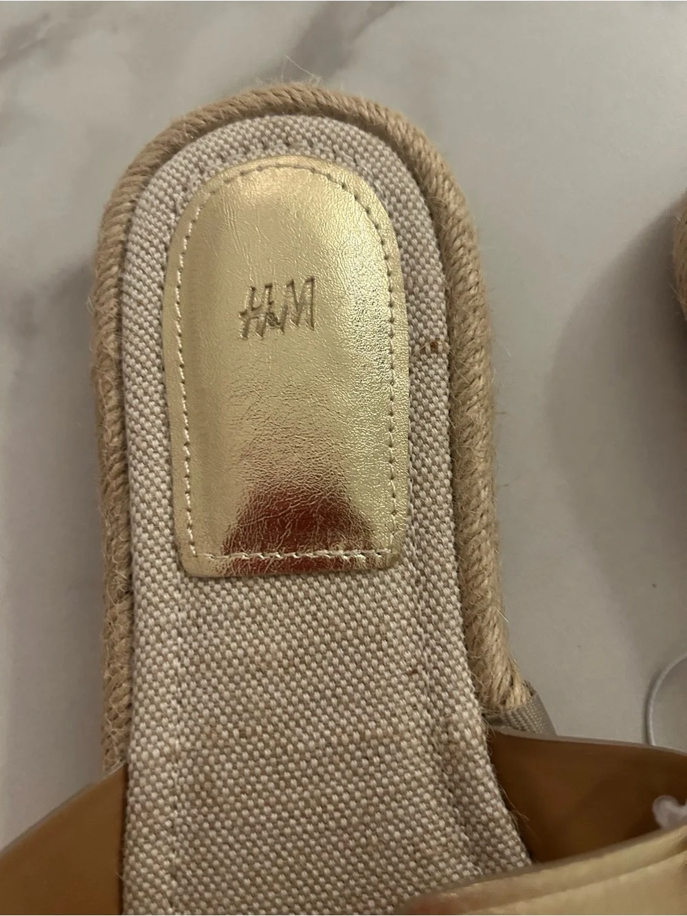 H&M metallic gold